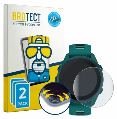 Produktbild von 2x BROTECT Fullscreen Schutzfolie für Garmin Forerunner 170 Music Displayschutz Folie Fullcover Matt Entspiegelungsfolie