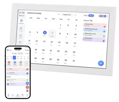 Produktbild von Digitale 15,6" Kalender - Touchscreen Wandplaner - Erinnerungsfunktion - Erweiterbarer Speicher