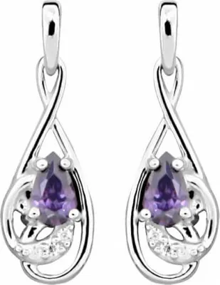 Produktbild von Fashion earrings with amethyst zircon SC403