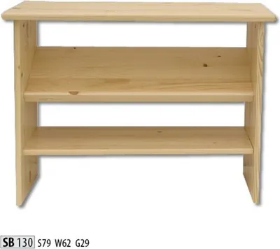 Image de Handgemachte Schuhablage 2 Schicht Schuhständer 2 Ebenen Schuhregal Echtholz