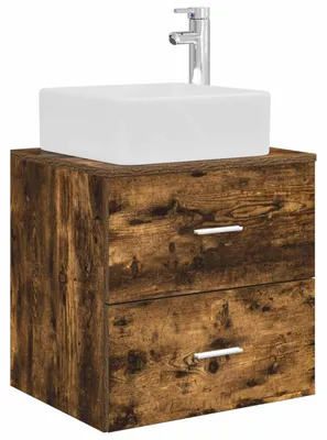 Immagine prodotto di vidaXL Mobile lavabo da parete in rovere affumicato 49,5 x 41 x 63 cm