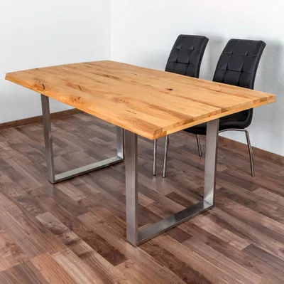 Produktbild von Esstisch Wooden Nature 414 Kernbuche massiv geölt, Tischplatte glatt - 160 x 90 cm (B x T)