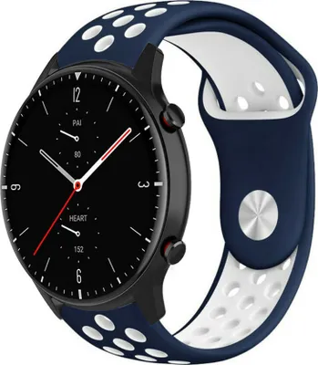 Produktbild von Strap-it Amazfit GTR 2 Sportarmband (Blau/Weiß)