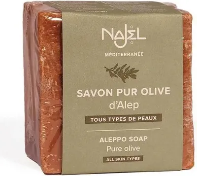 Produktbild von NAJEL SAV22NJ/8, Haut & Haar, Barseife, Reinigend, Nährend, Glättend, Weichmachend, Grün, Rechteckig, Olivenöl