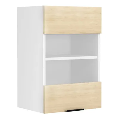 Zdjęcie produktu dla Szafka kuchenna wisząca | Wymiary ok. H. 60 x W. 40 x D. 31 cm | Szafka wisząca ze szkłem | Meble kuchenne – Fasola