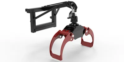 Produktbild von Joma-Tech Euro-Anbaurahmen mit Forstgreifer OG19, Pendelgelenk und Rotator - [ FHR 4.500SF 4,5t geflanscht  ]