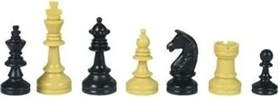 Produktbild von Schachfiguren beige/schwarz KH 74 mm, Staunton Form, ohne Filzsockel