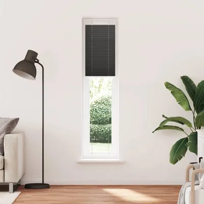 Immagine prodotto di vidaXL Tenda plissettata nera 40x200 cm larghezza tessuto 39,4 cm poliestere
