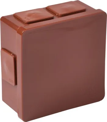 Produktbild von Aufputzdose, hermetisch, braun, aufschnappbar, 86x86x40 IP55, Viplast 00202