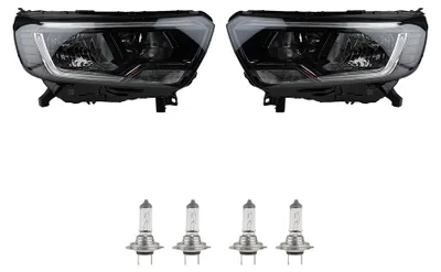 Imagen del producto de Faro delantero izquierdo y derecho + juego de bombillas, compatible con Renault Kangoo KJ Johns