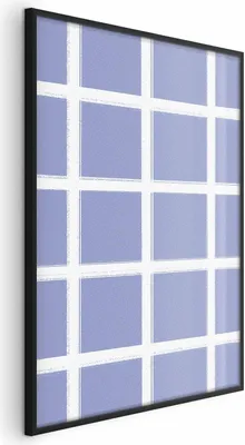 Produktbild von Posterpapier Poster - White Lines - a grid with large gaps on a blue background 21x30 cm Muster f-A-10208-ao-a