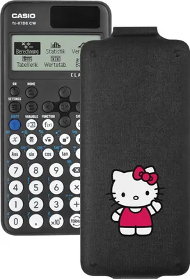 Produktbild von Casio FX-87 DE CW ClassWiz Schulrechner mit Hello-Kitty-Bedruckung (Motiv 09)
