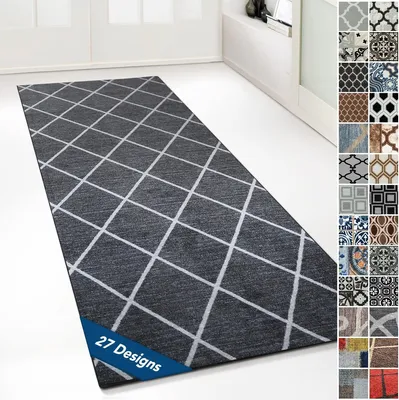 Produktbild von Teppich-Läufer auf Maß Cosenza Schwarz Breite: 80 cm, Länge: 100 cm