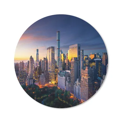 Produktbild von MuchoWow® Mauspad Mousepad New York - Sonnenuntergang - Skyline 50x50 cm - Mousepads - Maus Mat - Pad - Mausunterlage - Vinyl