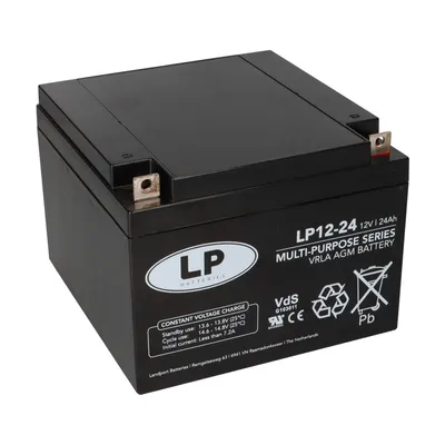 Zdjęcie produktu dla Akumulator kwasowo-ołowiowy Landport 12V 24Ah AGM NSA LP12-24 T3 VdS