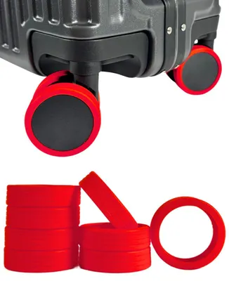 Obrázok produktu pre Ochranné silikónové návleky na dvojité kolesá BERTOO - 8 kusov červená