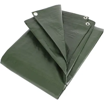 Immagine prodotto di PolyTarp 210 PE-Abdeckplane (Farbe Grün, 8 x 14 m, 13 mm Ösen im Rand) 430814