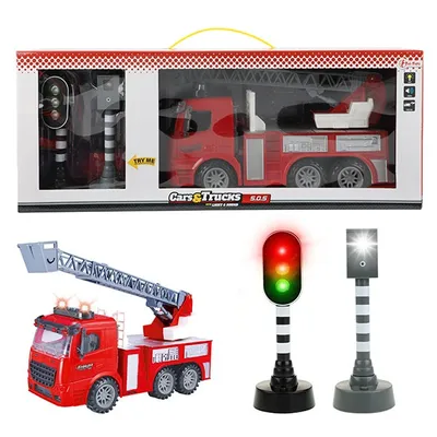 Produktbild von Toi-toys Feuerwehrauto-Hubarbeitsbühne mit Ampel und Blitzstange