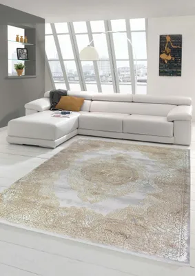 Immagine prodotto di Tappeto orientale di alta qualità con ornamenti classici in beige Dimensioni - 80 x 300 cm