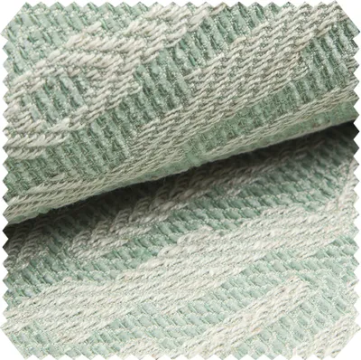 Produktbild von novely® exquisit ATTRACTO Polsterstoff im Leinen-Naturlook - Schwer Entzündbarer Möbelstoff mit Aztekenmuster - Pflegeleichte Meterware 1lfm - Farbe: 03 Mintgrün