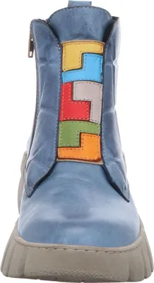 Produktbild von Gemini Damen Stiefelette geometrische Formen Reißverschluss Profilsohle 033309-02, Größe:37 EU, Farbe:Blau
