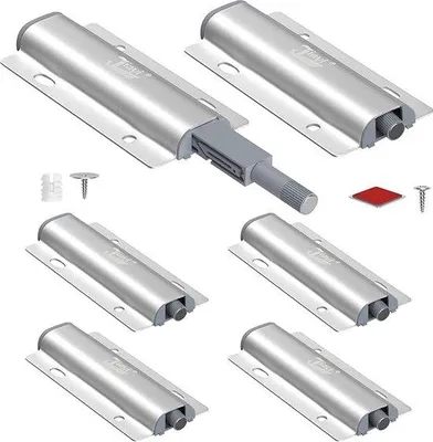 Obrázek produktu pro Otočné zámky do dveří, 6 kusů, magnetické bezpečnostní zámky, do zásuvek a nábytku