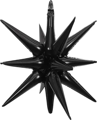 Immagine prodotto di palloncino 3D stella in foil NERO 68 cm