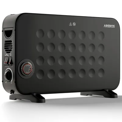 Immagine prodotto di AREBOS convettore 2000W | 3 livelli | termostato | timer | nero