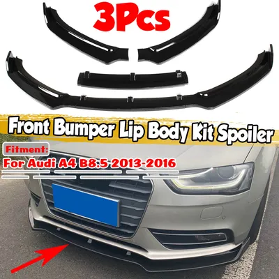 Obrázek produktu pro Pro Audi A4 2013-2016, B8 facelift nárazník spoiler retní spoiler přední nárazník, černý
