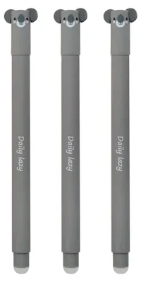Produktbild von EBERHARD FABER 599038 - Tintenroller radierbar Koala, 3 Animal Erase it Stifte, Gelschreiber blau 0,7 mm