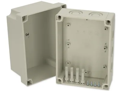 Produktbild von FIBOX Gehäuse mit Dichtung und Deckel, Serie: MNX mit metrischen Vorprägungen, Werkstoff Gehäuse Polycarbonat (PC) Maße