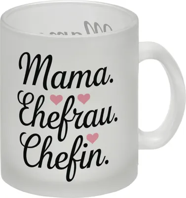 Produktbild von Mama Ehefrau Chefin Glas Tasse