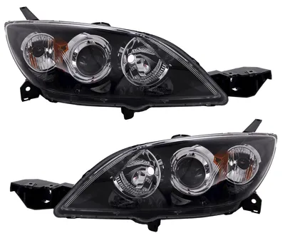 Produktbild von TYC Scheinwerfer Set für Mazda 3 BK Fließheck 10/2003-12/2009 H7 HB3 Halogen Sch