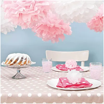 Produktbild von Seidenpapier Pompons, rosa