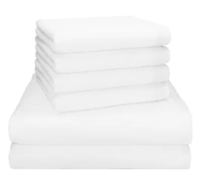 Produktbild von Betz BERLIN 6er Set 2x Badetuch 100 x 150 cm 4x Handtuch 50 x 100 cm 100% Baumwolle - Farbe: weiß