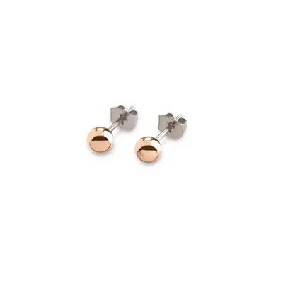 Produktbild von Boccia Damen Ohrstecker Kugel 0504-02 Titan roségoldplattiert