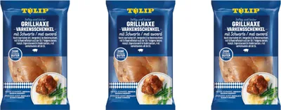 Produktbild von TULIP Grill-Haxe mit Schwarte 3x 600g Tafelfertig Kross Gegart Vakuumverpackt