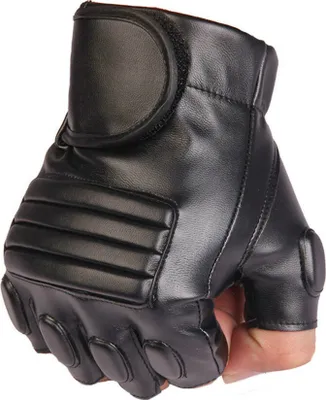 Produktbild von Outdoor-Sport Anti-Rutsch-atmungsaktive Halbfingerhandschuhe fuer das Radfahren mit dem Fahrrad Schwarz