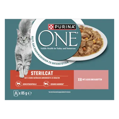 Produktbild von Purina ONE Sterilcat mit Lachs und Karotte (1 x 8 x 85g)