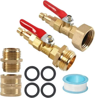 Image de Adaptateur d'hivernage avec raccord rapide pour caravanes, connecteur mâle