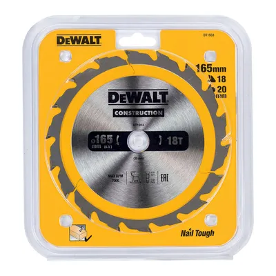 Produktbild von DeWalt Kreissägeblatt Handkr. 165/20 mm 18WZ