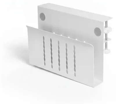 Immagine prodotto di InAndOutdoorMatch - Organizzatore da scrivania - Supporto per laptop in acciaio - Bianco, Immagine generata dall'IA