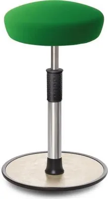 Produktbild von Sitz- Stehhocker Free Tall Hutsitz Gestrick Grün chrom /cremeweiß.