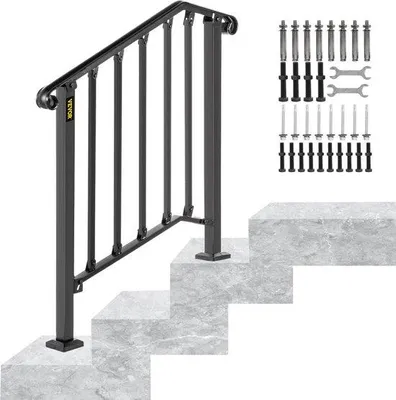 Obrázek produktu pro Balustráda Famanu, kovaná železná zábradlí – pro 2–3 schody, výška 37 cm, rozteč 71 cm