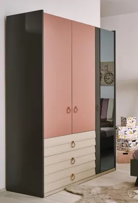 Produktbild von Moderner Kleiderschrank Luxus Schrank Holz Schränke Glas Schlafzimer neu