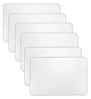 Tischsets, 6 Stück, Kunststoff, 47x28 cm, transparent, hitzebeständig