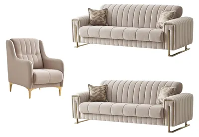 Produktbild von Sofa Set Kochi, Beige Stellvariante 3+2+1