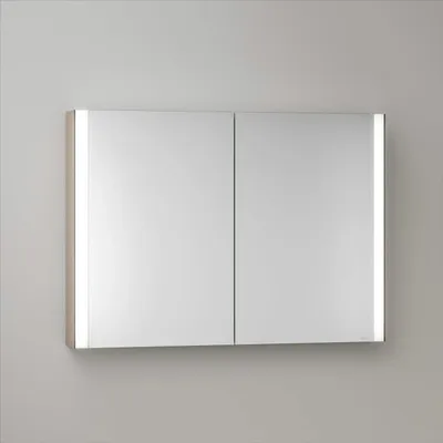 Productafbeelding van Keuco Royal Metis LED wandspiegelkast, 100 x 71 cm, 2 deuren met spiegelverwarming