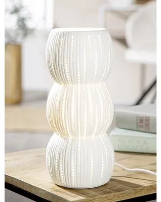 Obrázok produktu pre Stolná lampa GILDE "Falco" z porcelánu v exkluzívnom dizajne - 28 cm - nádherný nápad na darček v modernom dizajne - Boho, Bauhaus, Scandi