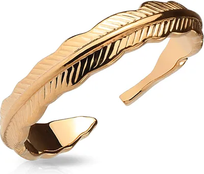 Produktbild von Fingerspitzenring Midi Knöchel Nagel Ring Zehenring Feder Feather Autiga® rosegold